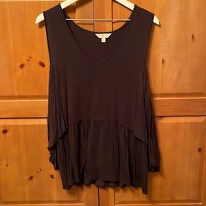 Black Peep Shoulder Tank Top